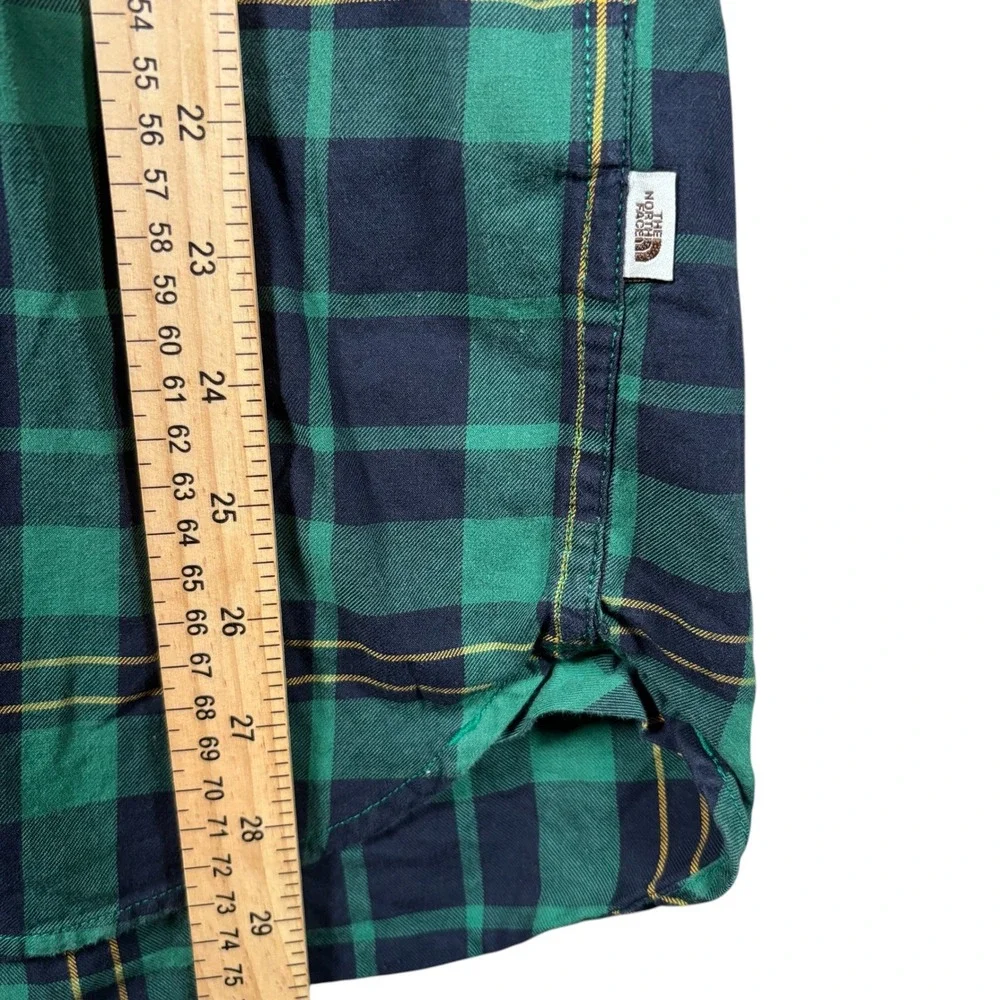 The North Face‎ Mens Large Green Plaid Long Sleeve Button Down Shirt Gorpcore